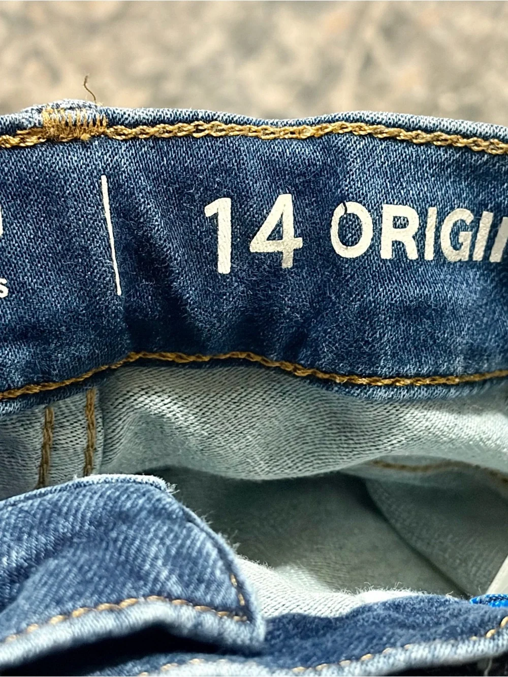 Boys Gap Kids Dark Wash Blue Denim Jeans Size 14